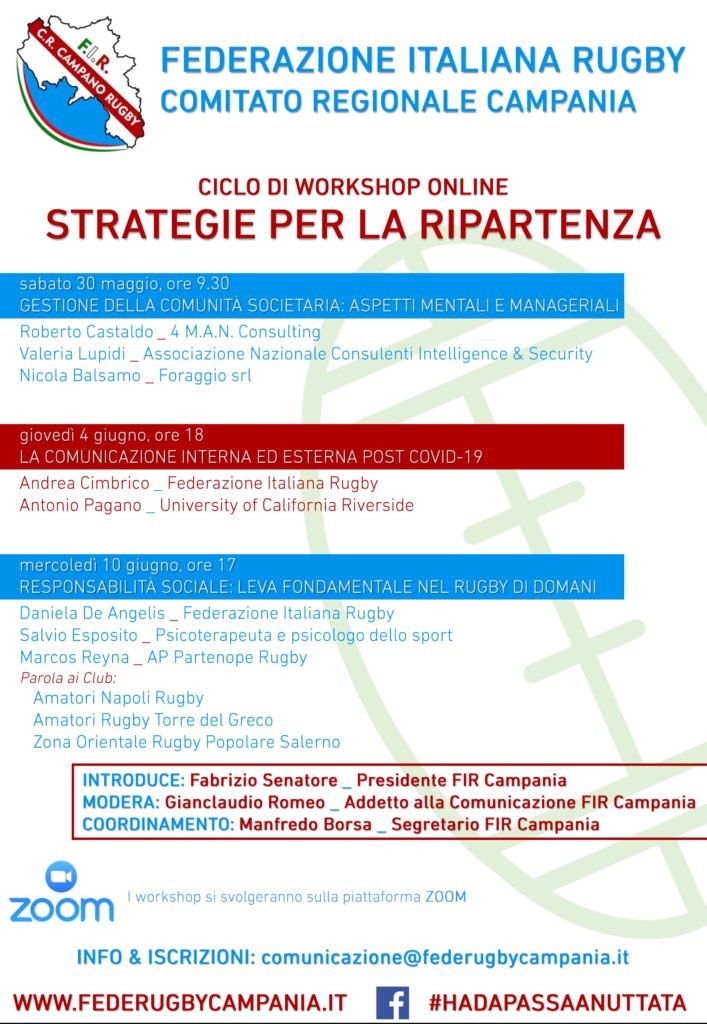 locandina workshop FIR Campania: Strategie per la ripartenza